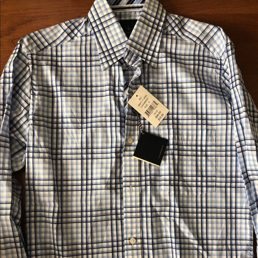 Men’s NWT tailorbyrd buttondown shirt blue small